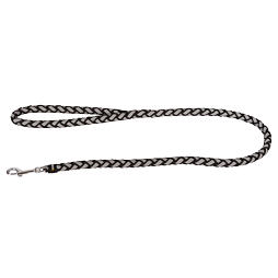 Vodítko pro psy reflexní kulaté Maxi Safe, 100 cm x 12 mm, černo/šedá