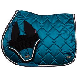 Podsedlová dečka KENTAUR  Saten s náušníky, všestranná, tyrkysová