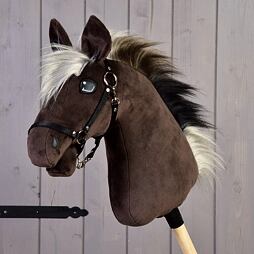 Hobby horse LarDen Alfredo s černou ohlávkou, vel. M