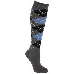 Podkolenky Check Covalliero A/W 2022, grafit/tmavě modrá/iceblue