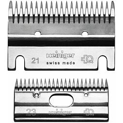 Sada stříhacích nožů Heiniger 21/23 pro čistou a mírně znečištěnou srst koní a skotu