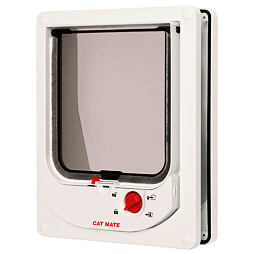 Dvířka plastová pro kočky Cat Mate, 4-cestná, bílá