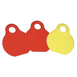 Visačka na krk SMALLPLUS  prázdné  50x65mm červené