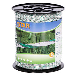Lanko pro elektrický ohradník STAR 400m bílá/zelená
