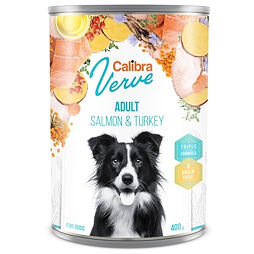 Calibra Dog Verve konzerva GF Adult Salmon&Turkey 400g