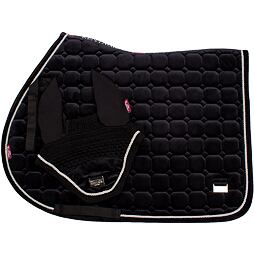 Podsedlová dečka KENTAUR  Samet s náušníky, všestranná, černá