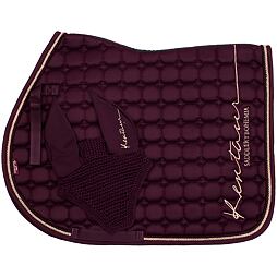 Podsedlová dečka KENTAUR  Rose Gold s náušníky, všestranná, švestková