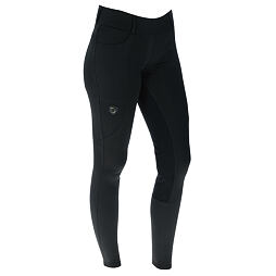 Dámské jezdecké legíny s koženým sedem Covalliero A/W 2023, černá