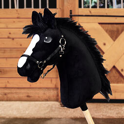 Hobby horse LarDen Loki s černou ohlávkou, vel. S
