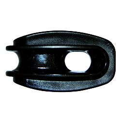 Napínací a rohový plastový izolátor černý - vajíčko