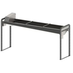 Napájecí kovový žlab z nerezové oceli 100 cm pro montáž na podlahu