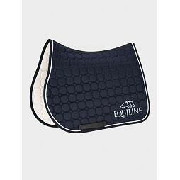 Podsedlová dečka EQUILINE Octagon Outline, všestranná, modrá