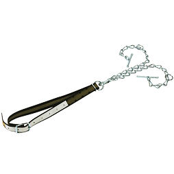 Obojek pro skot Top-Quality, 130x4cm, dvojitý řetěz s karabinou a kličkou