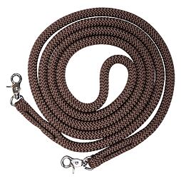 Westernové kulaté lanové otěže LproWest, hnědá, 3 m