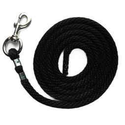 Vodítko KENTAUR pletené s niklovou karabinou, černá