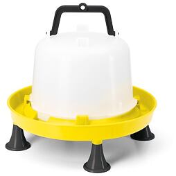 Napáječka plastová s rukojetí 5 l s nožkami, žlutá