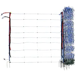 Síť pro ovce, kozy TitanNet Premium Vario +/- výška 108 cm, délka 50 m, dvojitý hrot, modro-bílá