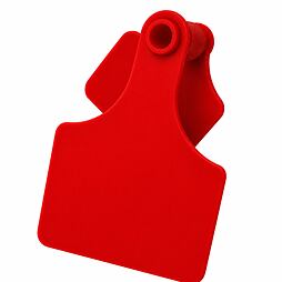 Ušní známky Primaflex bez popisu, červená, vel. 3, 25 ks/bal