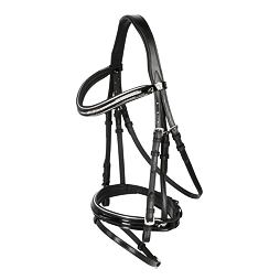 Uzdečka kožená Covalliero Kingston, černá