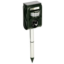 Ultrazvukový odpuzovač zvířat SonicFlash se solárním panelem a bleskem