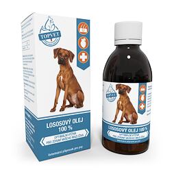 Topvet for Pets Lososový olej 100 % pro psy, 200 ml