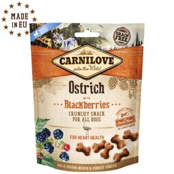 Carnilove Dog Crunchy Snack Ostrich&Blackberries pamlsky pro psy, 200 g