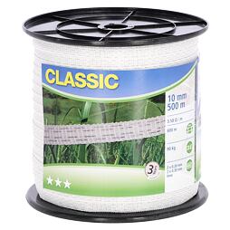 Ohradníková páska CLASSIC 10mm 500m bílá