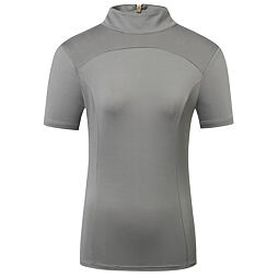 Dámské tričko se stojáčkem Covalliero S/S 2023, šedá