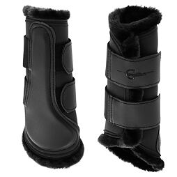 Kamaše s kožíškem Covalliero A/W 2024, černá