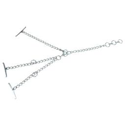 Tyrolský řetěz pro skot, dvojitý, článek 4mm, uvazovací část 40 cm, obvod krku 80cm