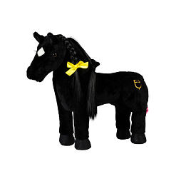 Plyšový koník EQUESTRO, černý