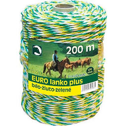 Eurolanko bíložlutozelené 3mm, 200m