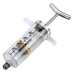 Injekční stříkačka NYLON s antikorovým madlem 10 ccm