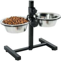 Miska nerez stojan nastavitelný + 2 misky pes 0,7l Zolux