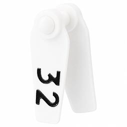 Ušní známky Primaflex s popisem 25 ks, bílé, vel. 0