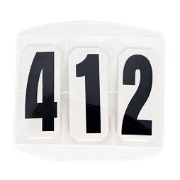 Turnajová čísla, 3 čísla, 11,5x11,5cm, suchý zip, pár