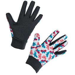 Dětské pracovní rukavice s pletenou manžetou Joy, 6-8 let motýlci