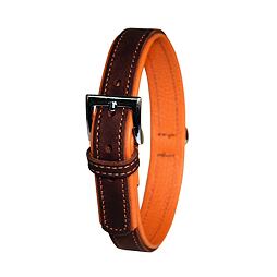 Obojek pro psy VEGAS HQ kožený, hnědý