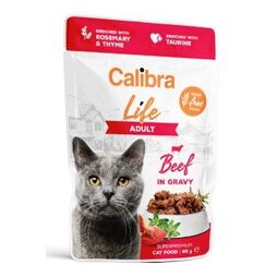 Calibra Cat Life Adult Beef in gravy kapsička pro kočky 85g