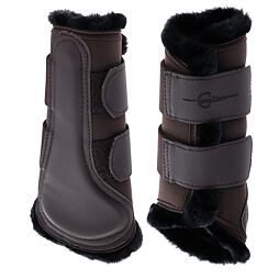 Kamaše s kožíškem Covalliero A/W 2024, hnědá