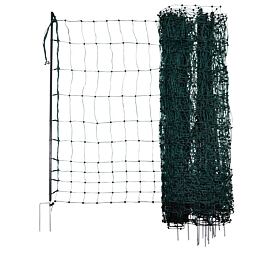 Síť pro drůbež PoultryNet Premium, vodivá, výška 122 cm, délka 50 m, dvojitý hrot, zelená