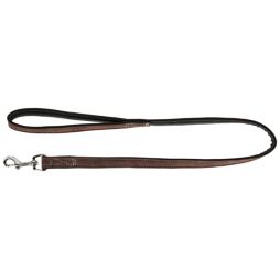 Vodítko pro psy California ploché, 20 mm / 1 m, hnědé