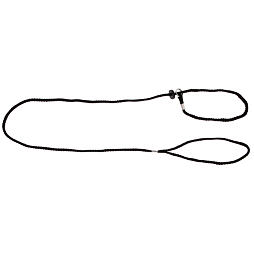Výstavní vodítko s obojkem pro psy, 6 mm x 125 cm, černé