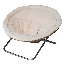 Odpočívací lehátko pro kočky, průměr 58 cm, bílo/béžové
