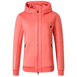 Mikina s kapucí Covalliero S/S 2025 dámská, korálová