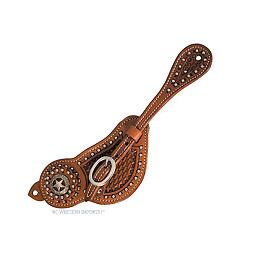 Westernové řemínky na ostruhy Star