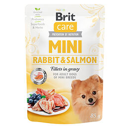 Brit Care Dog Mini Rabbit&Salomon fillets in gravy 85g
