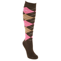 Podkolenky Covalliero BRESCIA hnědá/růžová