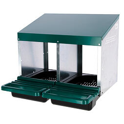 Snáškové hnízdo pro slepice pozinkované dvoumístné