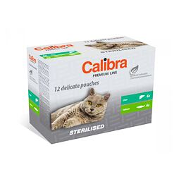 Calibra Premium Sterilised kapsičky pro kočky, multipack 12*100g
